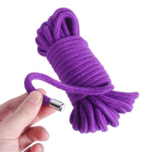 Banoch bondage touw paars 2 x 10 meter katoen zonder kern zacht (6)