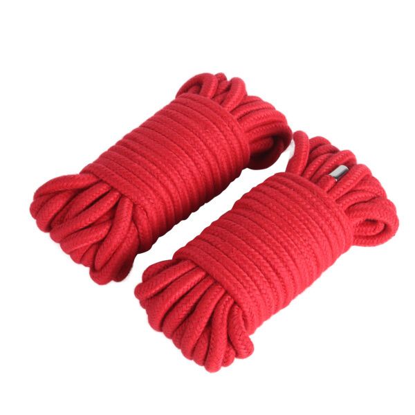 Banoch bondage touw rood 2 x 10 meter katoen zonder kern zacht (5)