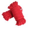 Banoch bondage touw rood 2 x 10 meter katoen zonder kern zacht (6)