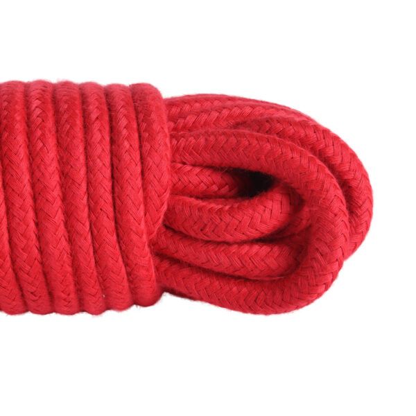 Banoch bondage touw rood 2 x 10 meter katoen zonder kern zacht (7)