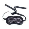 Banoch lace blinddoek kanten erotiek oogmasker met lint   roze (2)