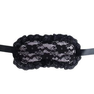 Banoch lace blinddoek kanten erotiek oogmasker met lint   roze (3)