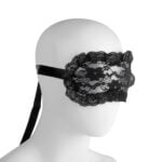 Banoch lace blinddoek kanten erotiek oogmasker met lint   roze (6)
