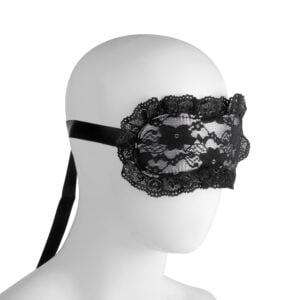 Banoch lace blinddoek kanten erotiek oogmasker met lint   roze (6)