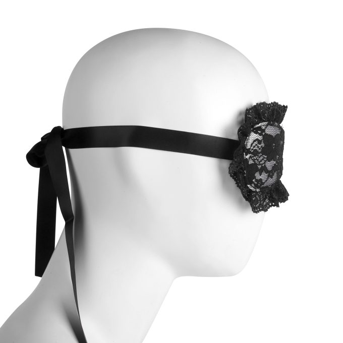 Banoch lace blinddoek kanten erotiek oogmasker met lint   roze (7)