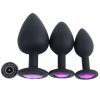 Banoch   Buttplug Penumbra Deep Purple set   Siliconen buttplug Zwart   kristal   Paars film (2)