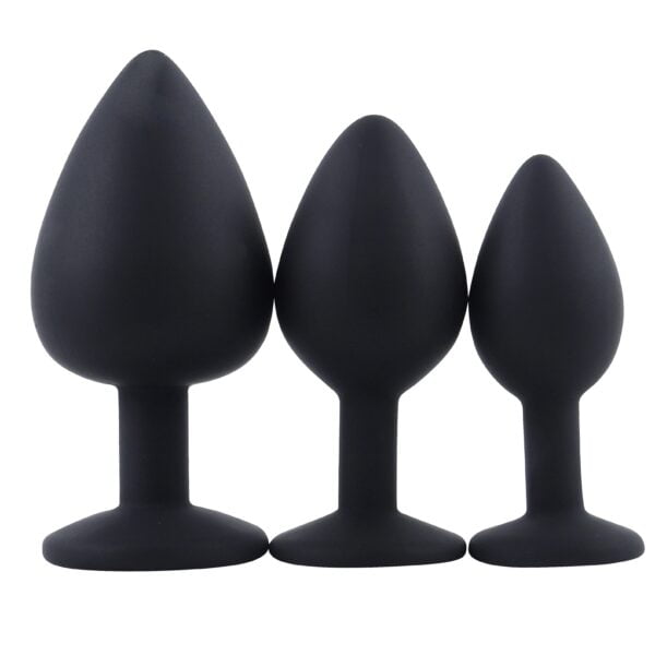 Banoch   Buttplug Penumbra Deep Purple set   Siliconen buttplug Zwart   kristal   Paars film (7)