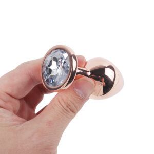 Banoch Buttplug set van metaal Aurora   rose goud wit (12)