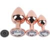 Banoch Buttplug set van metaal Aurora   rose goud wit (8)