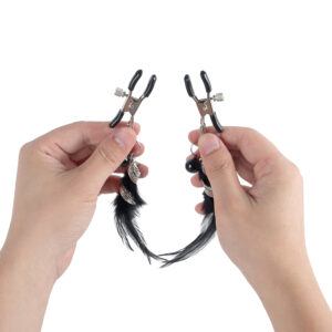 Banoch Tepelklemmen verstelbaar met zwarte veer en bellletje   film (9)