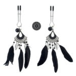 Banoch Tepelklemmen verstelbaar met zwarte veren film (6)