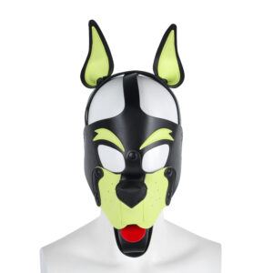 Banoch Masker Doggy pointy geel imitatie leer Bondage Puppy Play (1)