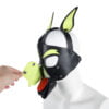 Banoch Masker Doggy pointy geel imitatie leer Bondage Puppy Play (11)