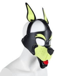 Banoch Masker Doggy pointy geel imitatie leer Bondage Puppy Play (2)