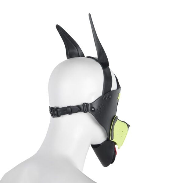 Banoch Masker Doggy pointy geel imitatie leer Bondage Puppy Play (4)