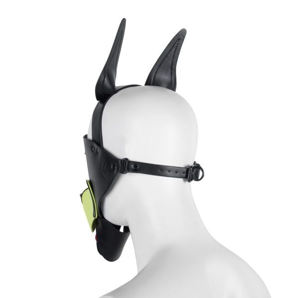 Banoch Masker Doggy pointy geel imitatie leer Bondage Puppy Play (6)