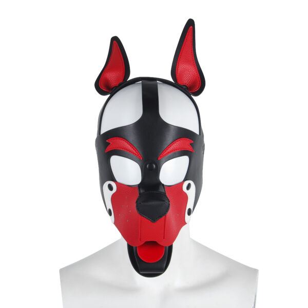 Banoch Masker Doggy pointy rood imitatie leer Bondage Puppy Play (1) Banoch Masker Doggy pointy rood imitatie leer Bondage Puppy Play (1)