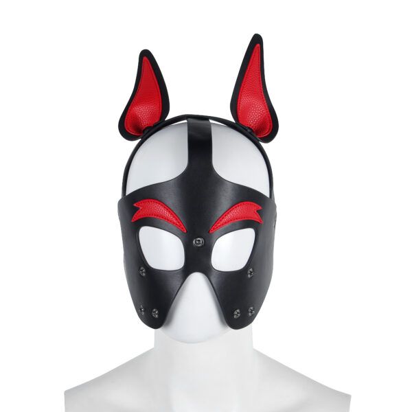 Banoch Masker Doggy pointy rood imitatie leer Bondage Puppy Play (11) Banoch Masker Doggy pointy rood imitatie leer Bondage Puppy Play (11)