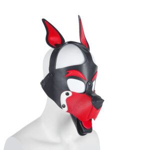 Banoch Masker Doggy pointy rood imitatie leer Bondage Puppy Play (2)