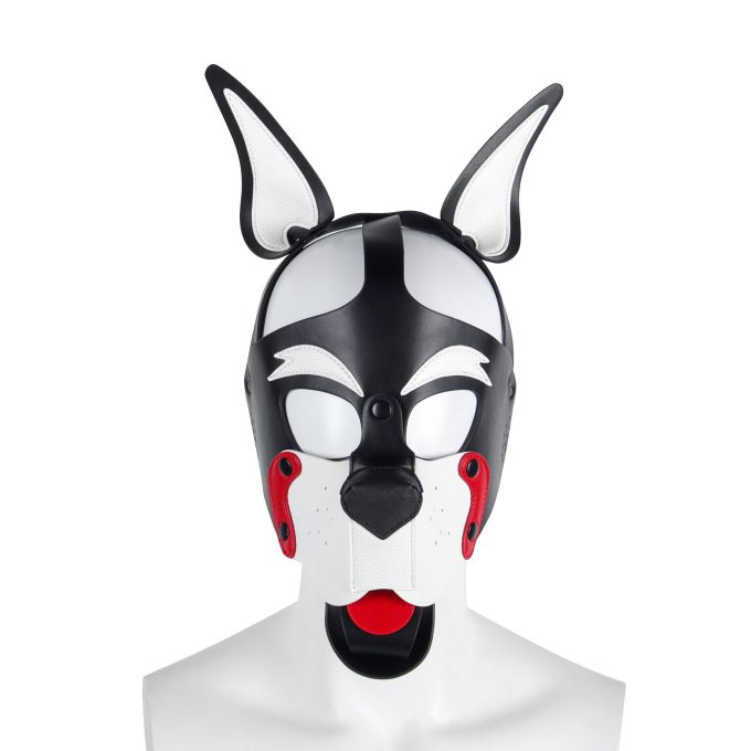 Banoch Masker Doggy pointy wit imitatie leer Bondage Puppy Play (1) Banoch Masker Doggy pointy wit imitatie leer Bondage Puppy Play (1)