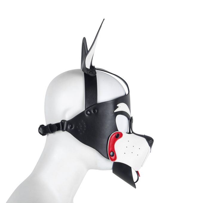 Banoch Masker Doggy pointy wit imitatie leer Bondage Puppy Play (3) Banoch Masker Doggy pointy wit imitatie leer Bondage Puppy Play (3)