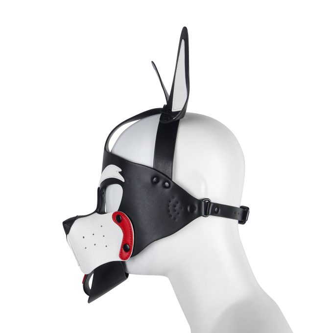 Banoch Masker Doggy pointy wit imitatie leer Bondage Puppy Play (7) Banoch Masker Doggy pointy wit imitatie leer Bondage Puppy Play (7)