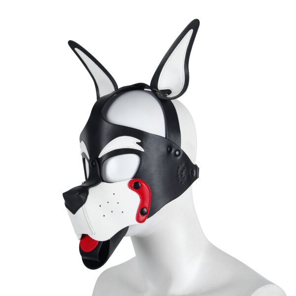 Banoch Masker Doggy pointy wit imitatie leer Bondage Puppy Play (8) Banoch Masker Doggy pointy wit imitatie leer Bondage Puppy Play (8)