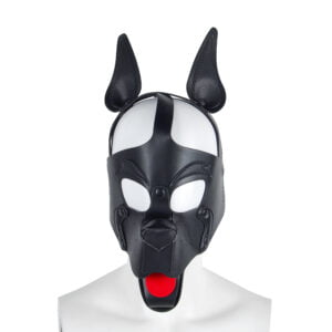 Banoch Masker Doggy pointy zwart imitatie leer Bondage Puppy Play (1)