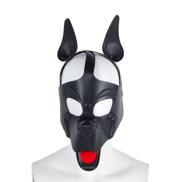 Banoch Masker Doggy pointy zwart imitatie leer Bondage Puppy Play (1)