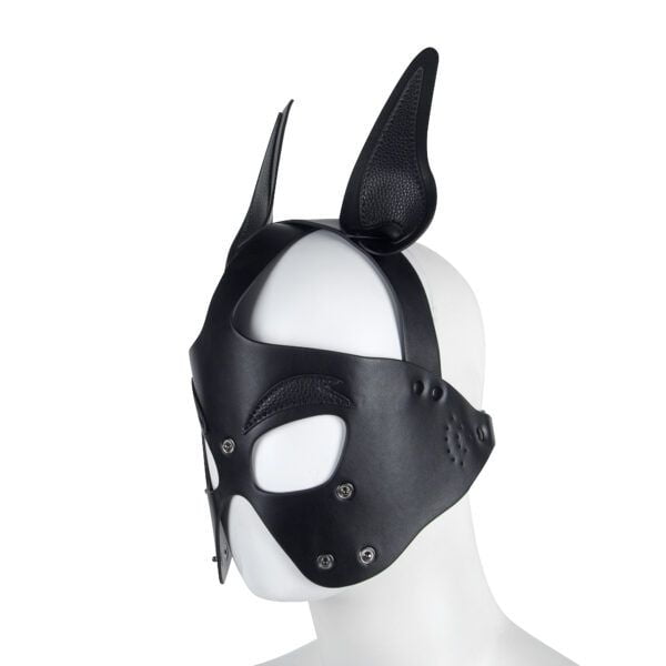 Banoch Masker Doggy pointy zwart imitatie leer Bondage Puppy Play (10)