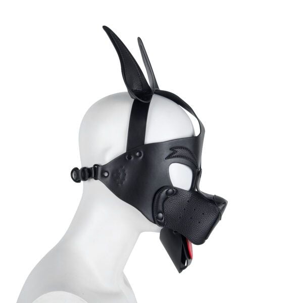 Banoch Masker Doggy pointy zwart imitatie leer Bondage Puppy Play (3)