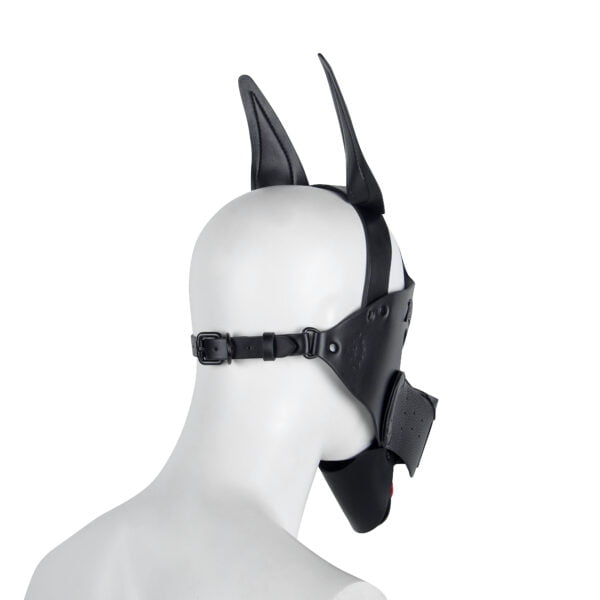 Banoch Masker Doggy pointy zwart imitatie leer Bondage Puppy Play (4)