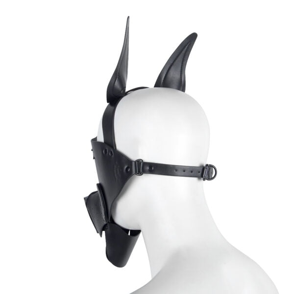 Banoch Masker Doggy pointy zwart imitatie leer Bondage Puppy Play (6)