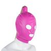 Banoch Masker Pony Tail roze imitatie leer Bondage (3)
