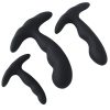 Banoch Buttplug set gebogen zwart siliconen (2)