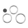 Banoch Cockring licht gebogen metaal 8 mm dik metaal 3 maten met banch pin
