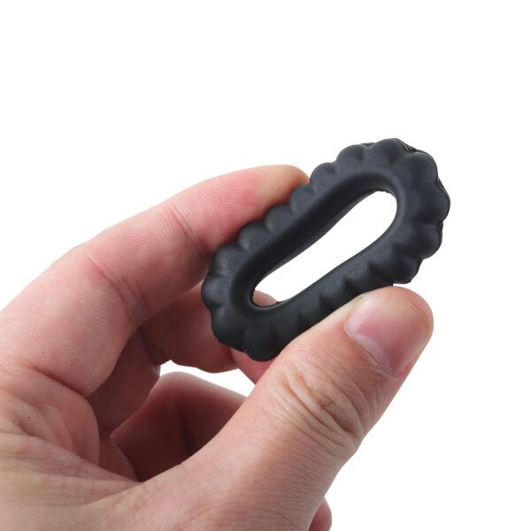 Banoch Cockring set van zwart siliconen 4 delig (16)