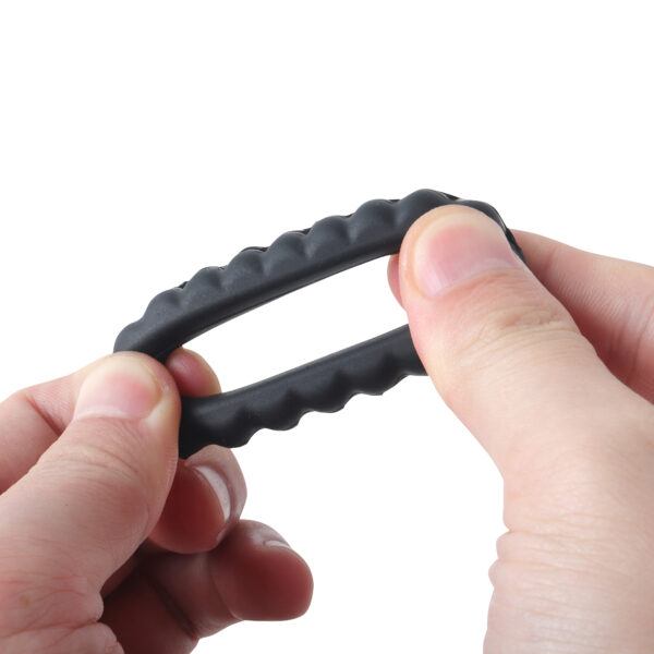 Banoch Cockring set van zwart siliconen 4 delig (17)