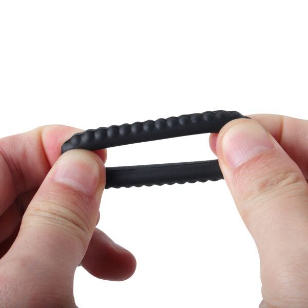 Banoch Cockring set van zwart siliconen 4 delig (18)