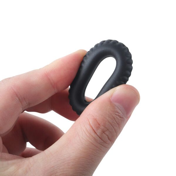 Banoch Cockring set van zwart siliconen 4 delig (19)