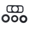 Banoch Cockring set van zwart siliconen 4 delig (2)