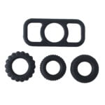 Banoch Cockring set van zwart siliconen 4 delig (2)