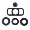 Banoch Cockring set van zwart siliconen 4 delig (3)