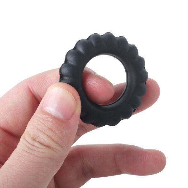 Banoch Cockring set van zwart siliconen 4 delig (4)