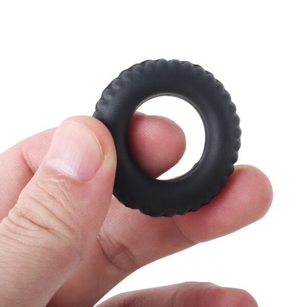 Banoch Cockring set van zwart siliconen 4 delig (6)