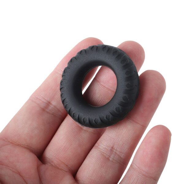 Banoch Cockring set van zwart siliconen 4 delig (8)