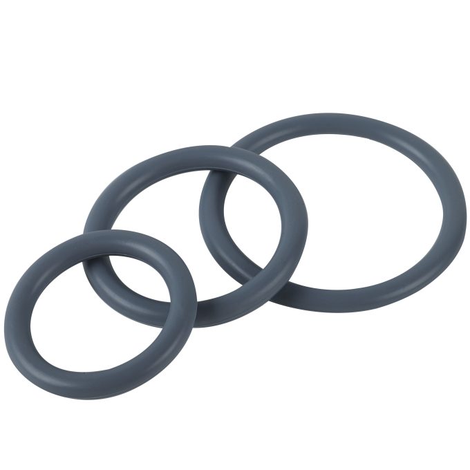 Banoch cockring trio   classic set grijs siliconen Ø 354555 mm (2)