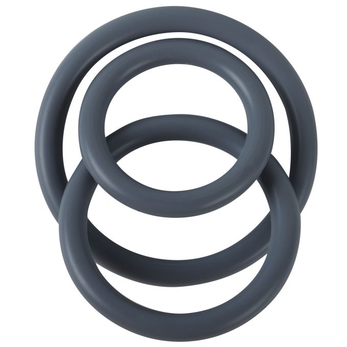 Banoch cockring trio   classic set grijs siliconen Ø 354555 mm (8)