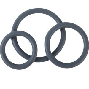 Banoch cockring trio   classic set grijs siliconen Ø 354555 mm (9)