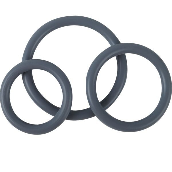 Banoch cockring trio   classic set grijs siliconen Ø 354555 mm (9) Banoch cockring trio   classic set grijs siliconen Ø 354555 mm (9)